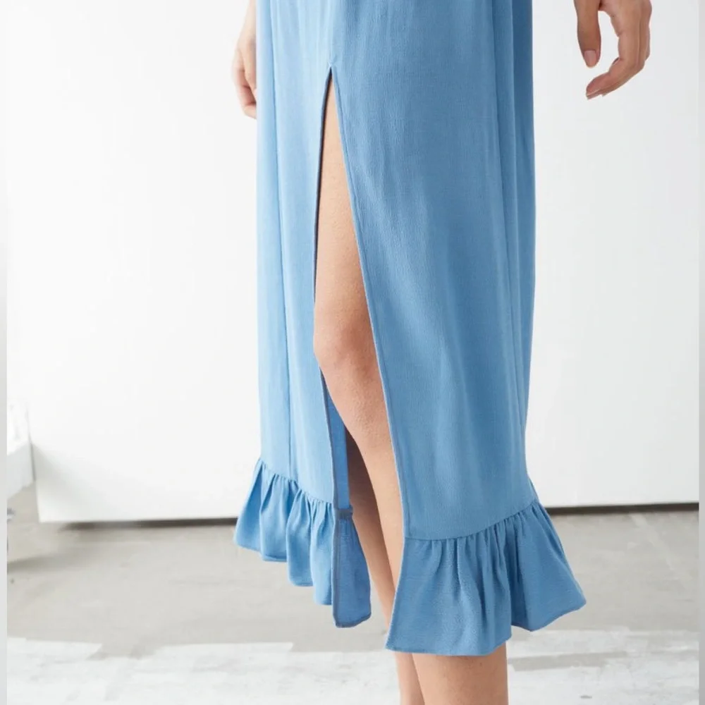 & Other Stories Light Blue Midi Dress - Picture 3 of 6